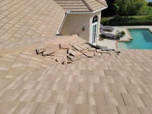A tile roof that My Florida Roofing Contractor had to repair for the home owner.