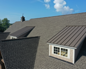 Asphalt Shingles With Metal Roofing Accents