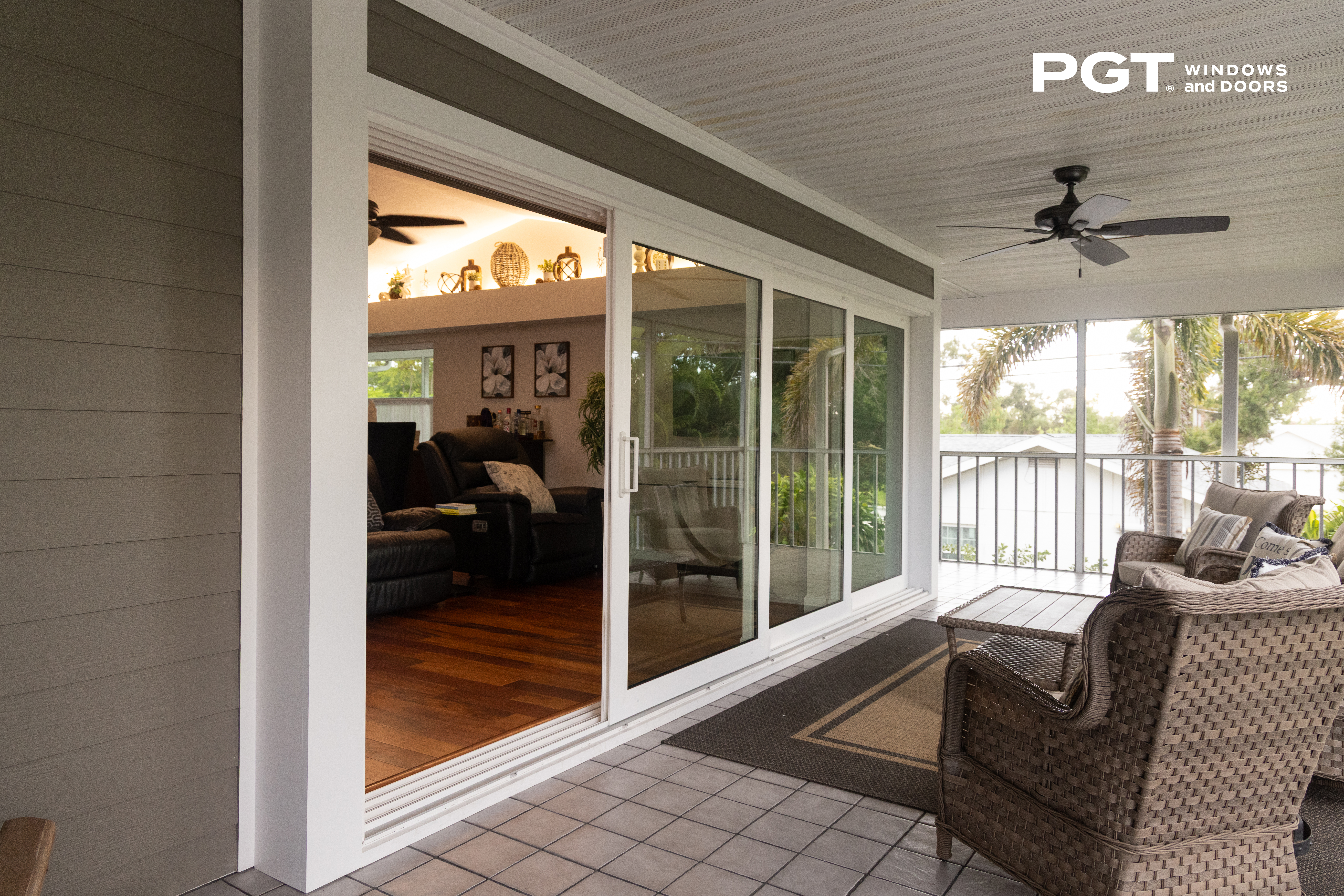 white impact retracting door