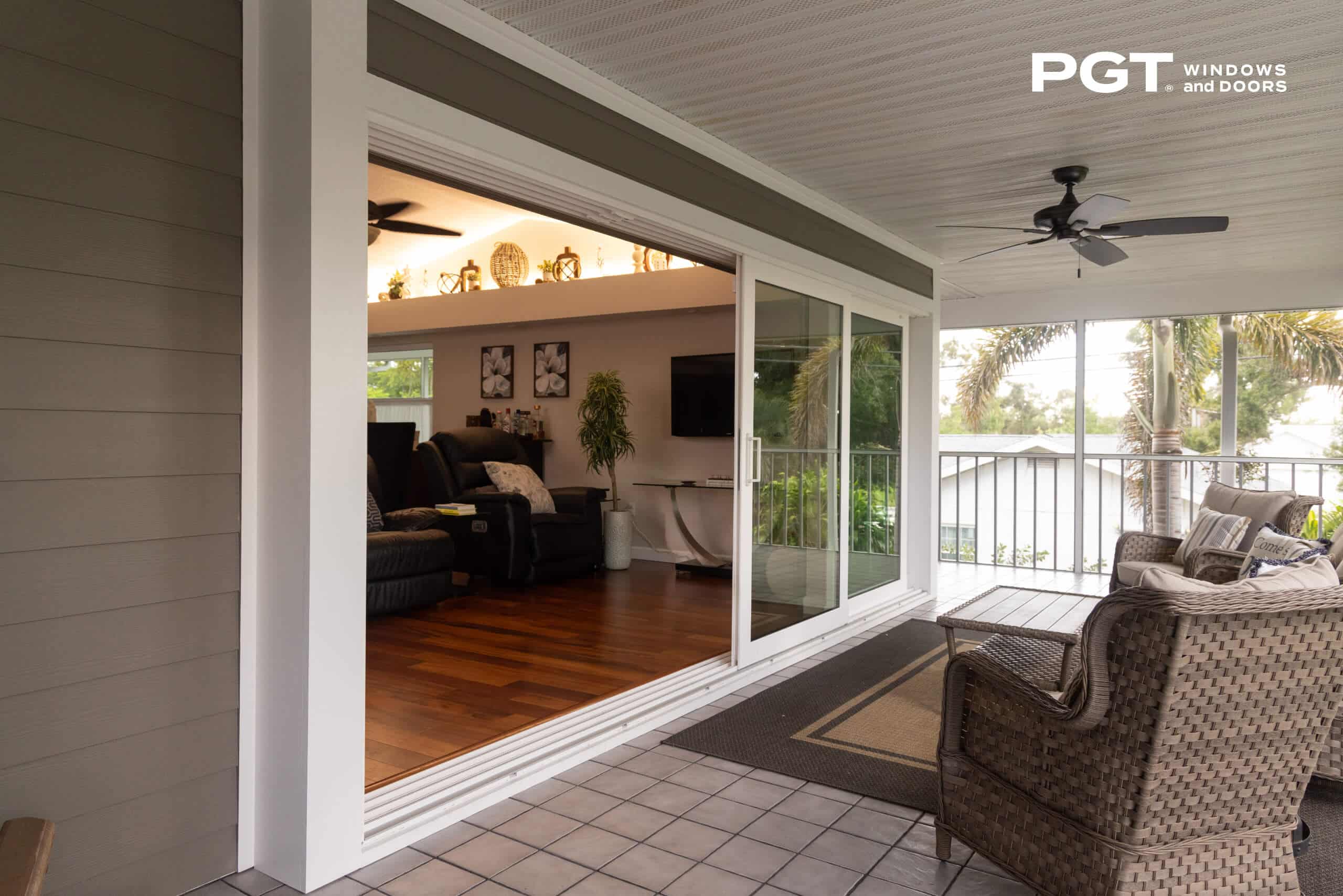 white impact retracting door